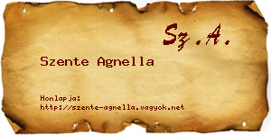 Szente Agnella névjegykártya